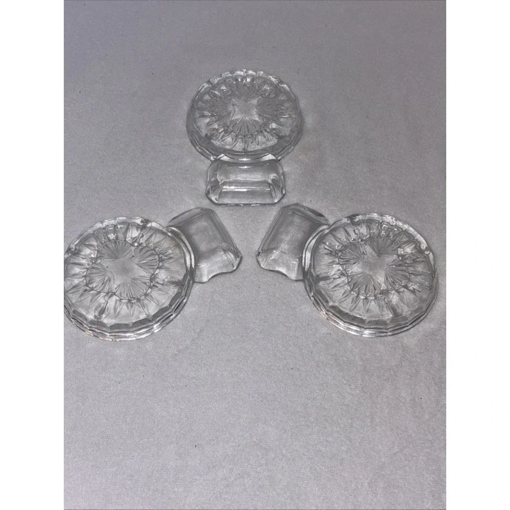 Shannon Crystal Freedom Pattern Coasters‎ With Spoon Rest Combo Vintage set of 3